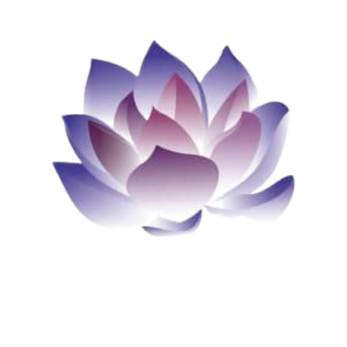 Elegant purple lotus flower logo with a soft gradient effect, symbolizing growth, creativity, and transformation – ideal for Social Land branding.